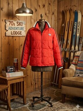 Zeroxposur Vintage Retro 70s Down Fill Puffer Ski Jacket